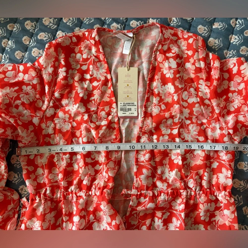 NWT Cosita Linda Floral Bell Sleeve Kimono Cover Up Medium Resortwear - Picture 7 of 8